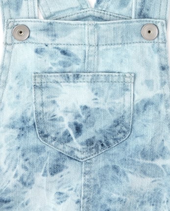 Short en denim tie-dye pour fille