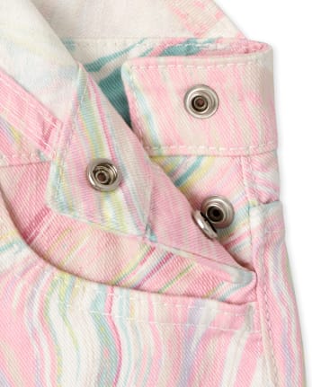 Short en sergé imprimé pour fille