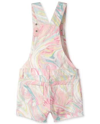 Short en sergé imprimé pour fille