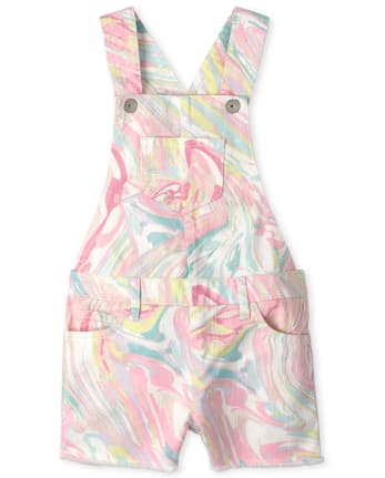 Short en sergé imprimé pour fille