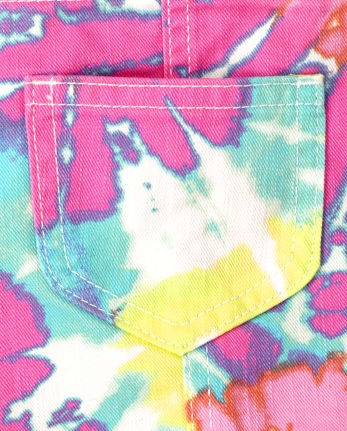 Pantalones cortos de niña Rainbow Tie Dye