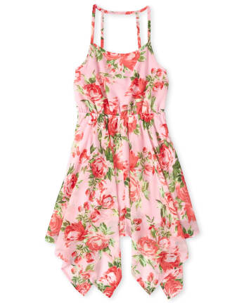NWT Gymboree Sunny Citrus 6 7 8 Dress Girls Flower Button Dress