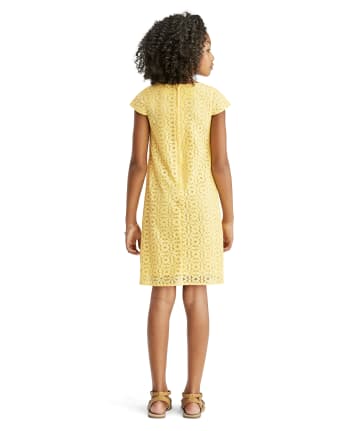 Girls Mommy And Me Daisy Lace Matching Shift Dress