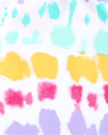 Bañador tankini con efecto tie-dye y arcoíris para niñas
