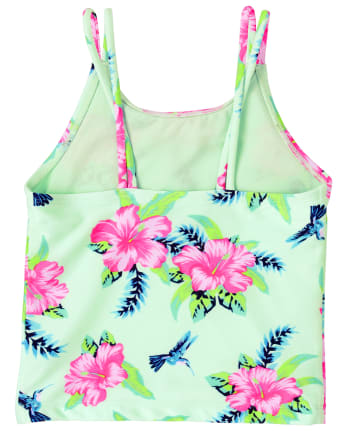 Girls Floral Tankini Swimsuit