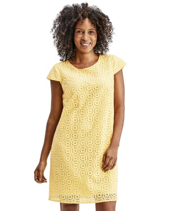 Womens Mommy And Me Daisy Lace Matching Shift Dress