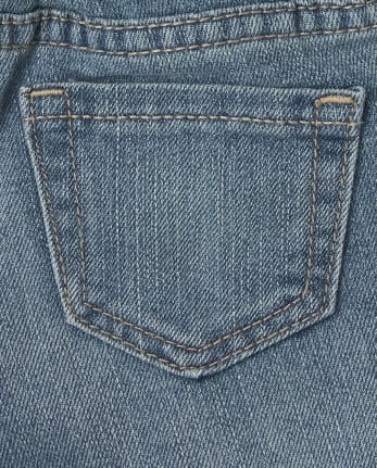 Baby And Toddler Girls Roll Cuff Denim Midi Shorts