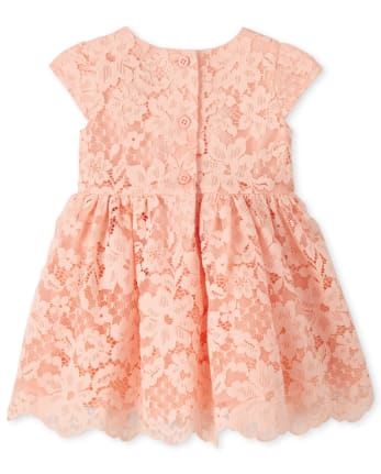 Baby Girls Lace Fit And Flare Dress