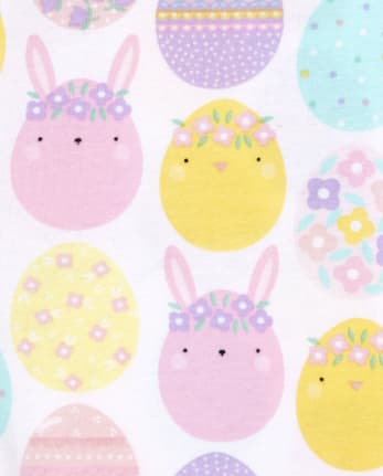 Girls Easter Bunny Snug Fit Cotton Pajamas