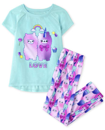 Girls Llama Love Pajamas