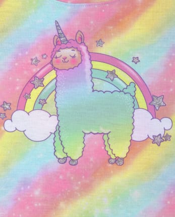 Camisón de llamacorn arcoíris para niñas