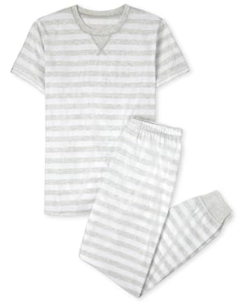 Crónico Desacuerdo prioridad Pijama de algodón a rayas de manga corta a juego familiar unisex para  adultos | The Children's Place - H/T LUNAR