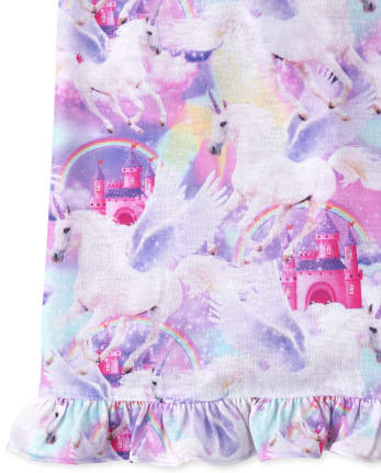Girls Unicorn Castle Nightgown 2-Pack