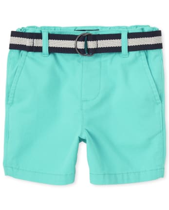 The Childrens Place Baby Boys Belted Chino Shorts