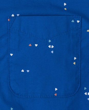 Camisa con botones de popelina estampada para bebés y niños pequeños