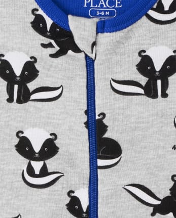 Baby And Toddler Boys Long Sleeve Skunk Snug Fit Cotton One Piece ...