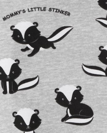 Baby And Toddler Boys Skunk Snug Fit Cotton One Piece Pajamas