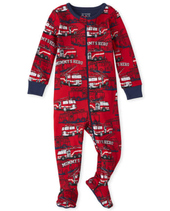 carters pajamas sale boys footed pajamas size 8 Baby And Toddler Boys Long Sleeve Fire Truck Snug Fit Cotton One