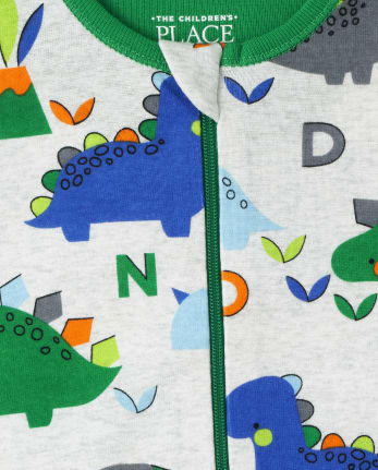 Baby And Toddler Boys Dino Snug Fit Cotton One Piece Pajamas