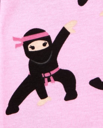 Baby And Toddler Girls Ninja Snug Fit Cotton Pajamas