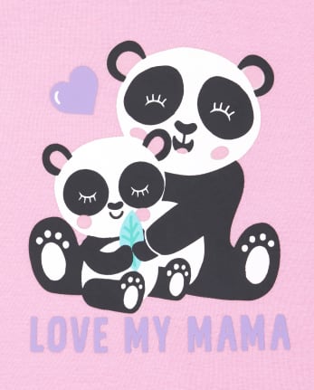 Lot de 2 pyjamas en coton ajustés Panda pour bébés et petites filles