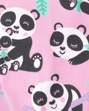 Lot de 2 pyjamas en coton ajustés Panda pour bébés et petites filles