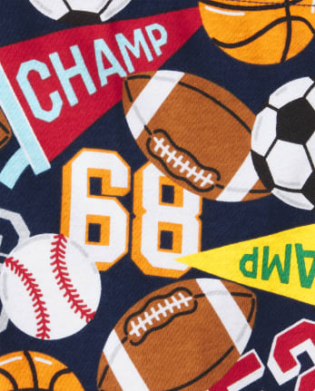 Baby And Toddler Boys Sports Snug Fit Cotton Pajamas 2-Pack