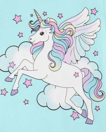 Baby And Toddler Girls Unicorn Squishies Snug Fit Cotton Pajamas 2-Pack
