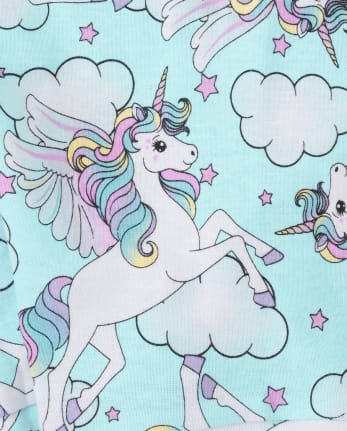 Baby And Toddler Girls Unicorn Squishies Snug Fit Cotton Pajamas 2-Pack