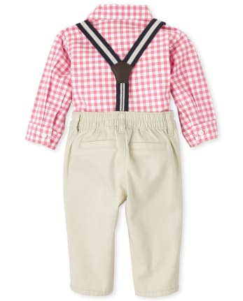 Baby Boys Gingham Poplin Outfit Set