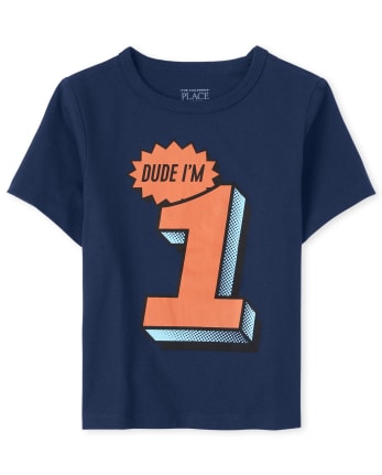 Baby And Toddler Boys Birthday 1 Graphic Tee