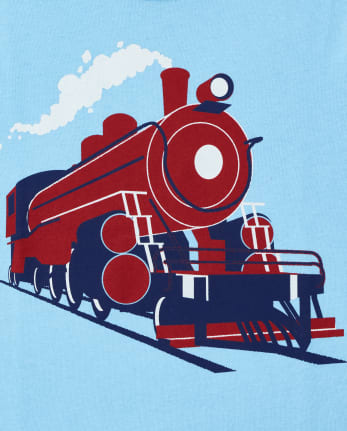 Baby And Toddler Boys Train Graphic Tee