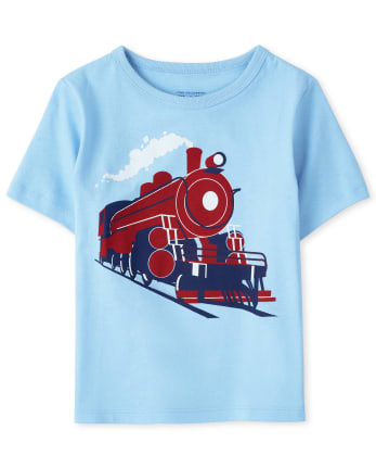 Baby And Toddler Boys Train Graphic Tee