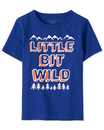 Camiseta con gráfico salvaje para bebés y niños pequeños