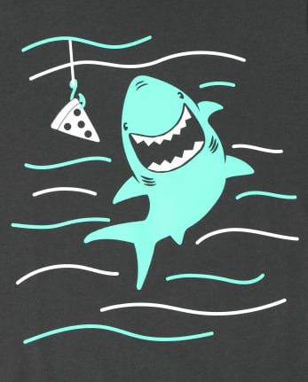 Baby And Toddler Boys Pizza Shark Graphic Tee