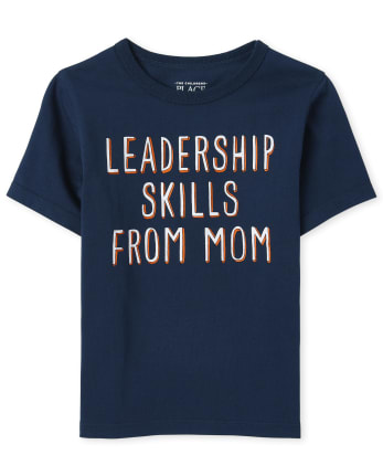 Camiseta con gráfico de habilidades de liderazgo para bebés y niñas pequeñas