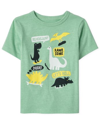 Baby And Toddler Boys Short Sleeve Dino Graphic Tee | The Children's ...