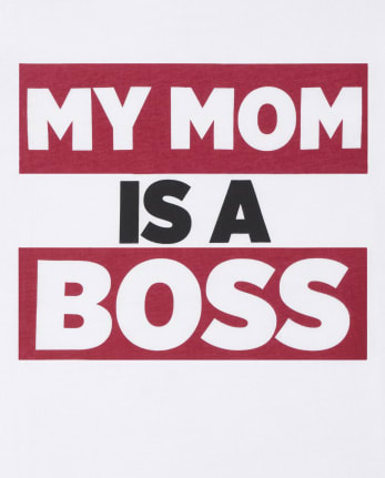 Camiseta estampada Mom Boss para bebés y niños pequeños
