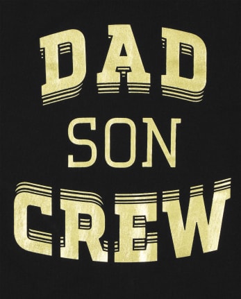 Baby And Toddler Boys Matching Family Dad Crew Graphic Tee