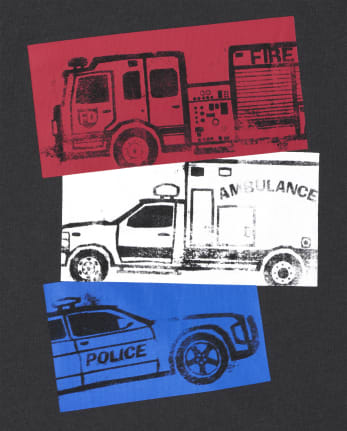 Baby And Toddler Boys Rescue Vehicle Graphic Tee