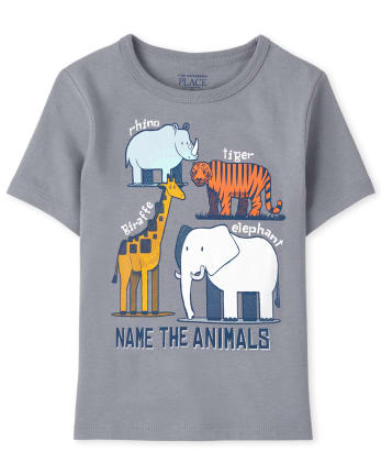Baby And Toddler Boys Animals Graphic Tee
