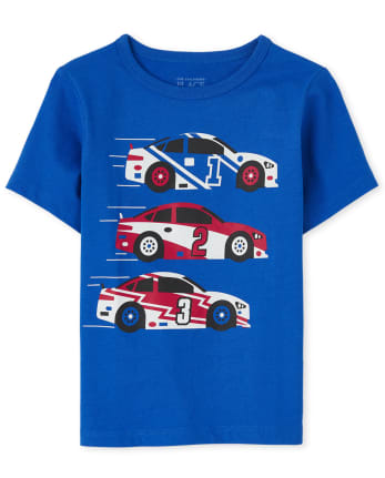 T-shirt graphique de voiture de course pour bébés et tout-petits garçons