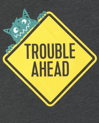 Baby And Toddler Boys Trouble Ahead Graphic Tee