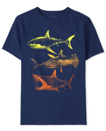 Boys Short Sleeve Shark Graphic Tee | The Children's Place