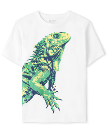 Boys Short Sleeve Lizard | WHITE Tee Place Graphic - Children\'s The
