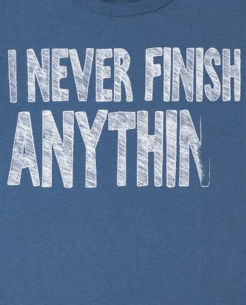 Camiseta gráfica para niños Never Finish