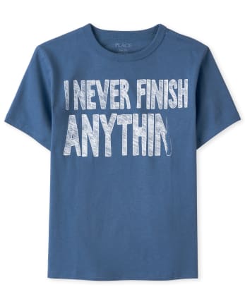 Camiseta gráfica para niños Never Finish