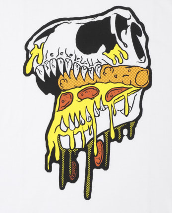 Camiseta estampada Dino Pizza para niño