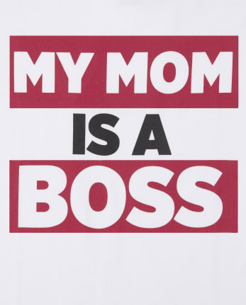 Camiseta estampada Mom Boss para niños