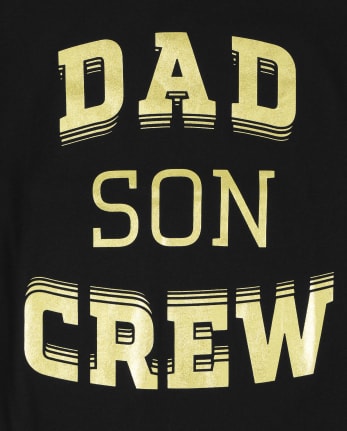 Camiseta con gráfico de equipo familiar y papá a juego para niños